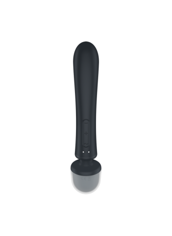 2 en 1 Vibromasseur rabbit et wand noir USB Triple Lover Satisfyer - CC597825